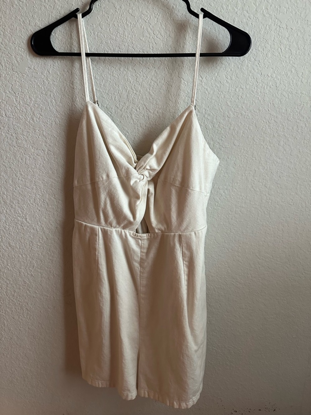 Old Navy Cream Twist-Front Dress